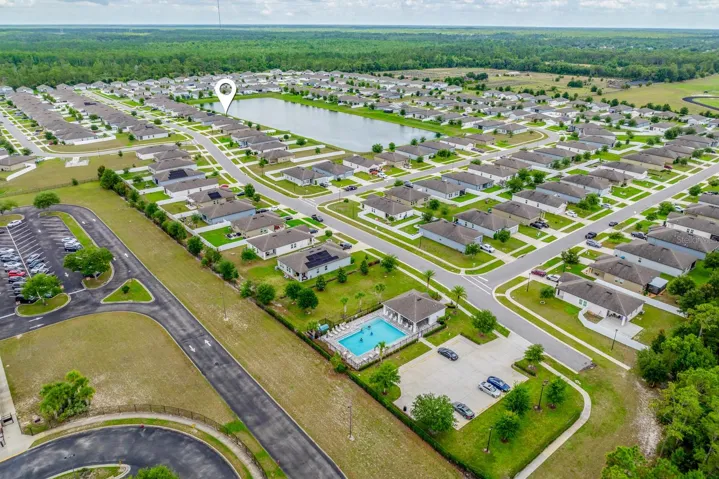 Just steps away from the community pool!