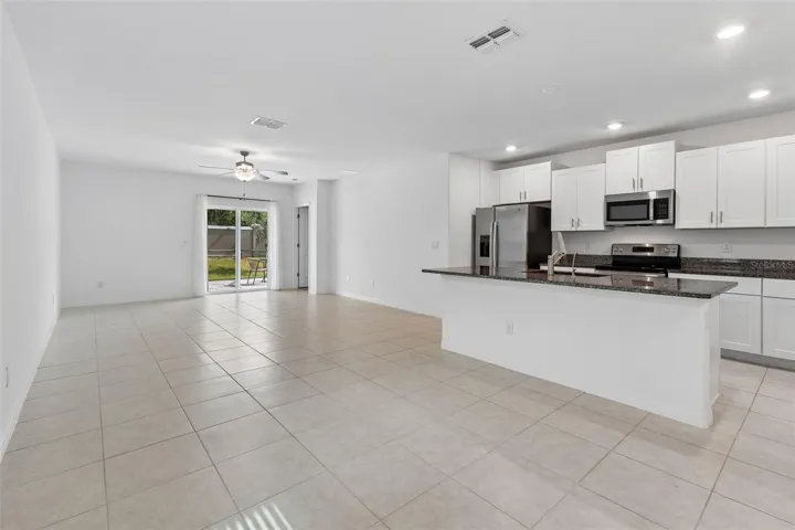 Kitchen and living room