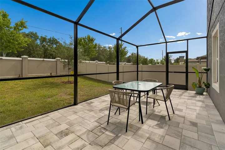 Large paved lanai