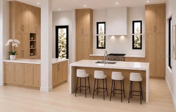 Kitchen and bar