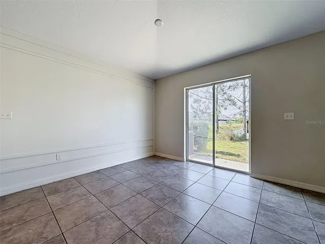 Dining room facing the backyard.