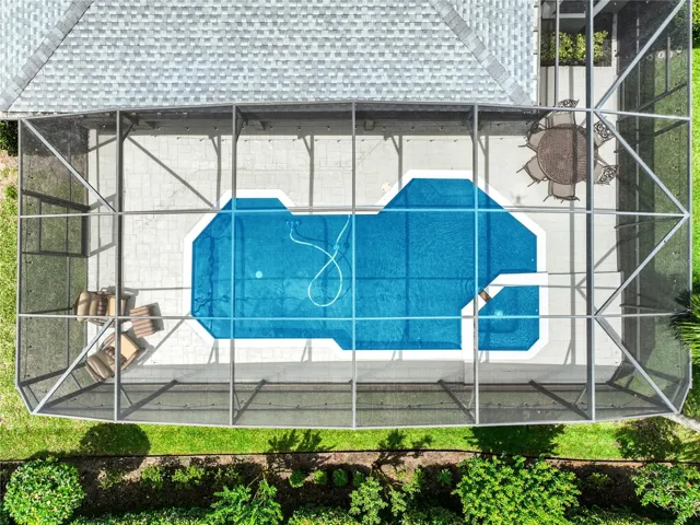 Ariel view of the pool