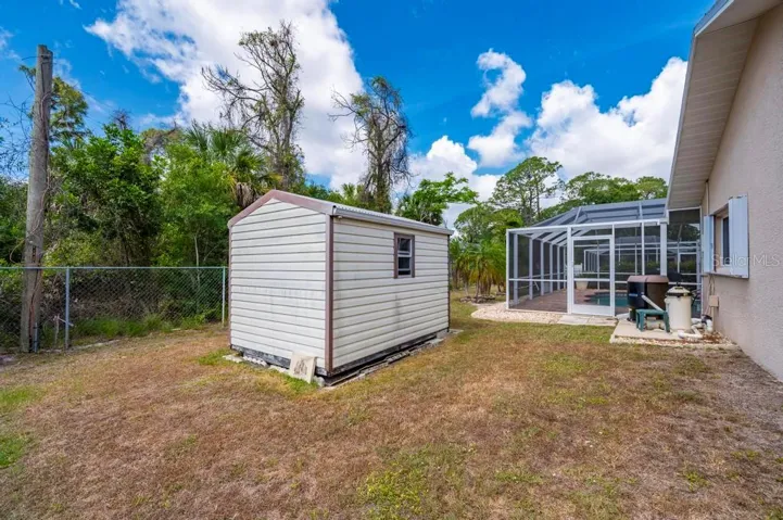 Storage shed.