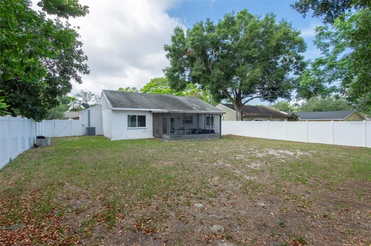 Expansive Fully Fenced Backyard from North East Corner