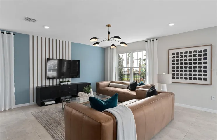Model Home Design Only. Pictures and furnishings are for illustrative purposes only. Elevations, colors and options may vary. Furniture is for model home staging only.