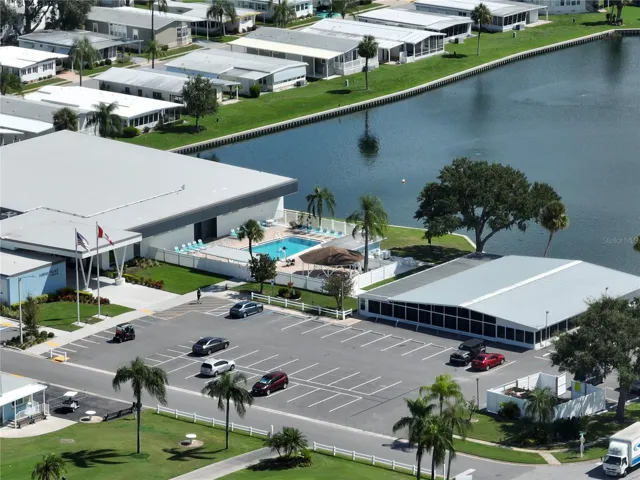 Drone view of clubhouse