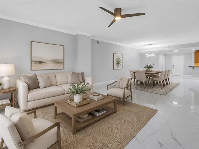 Dining / Living Room Areas - Virtually Staged
