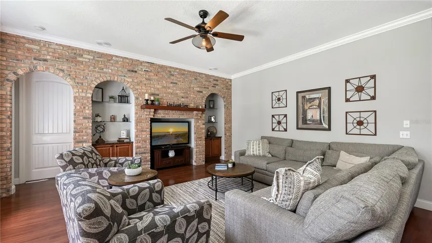 Brick accent wall