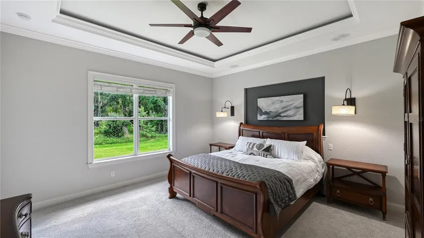 Tray ceiling with lighting