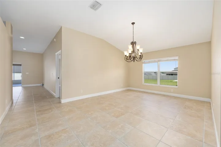 Across from the kitchen