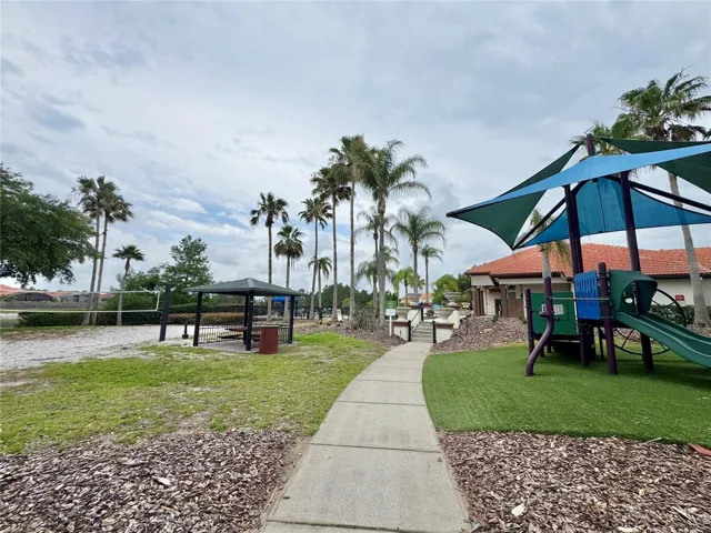 Beach volleyball & playground