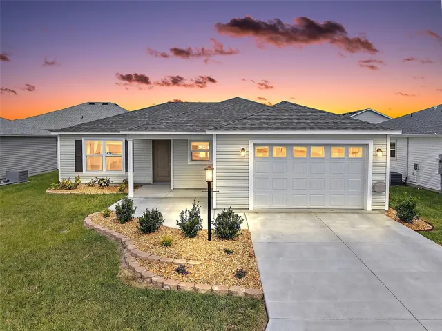 Twilight Front Elevation