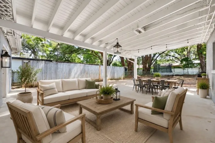 Virtually Staged Back porch