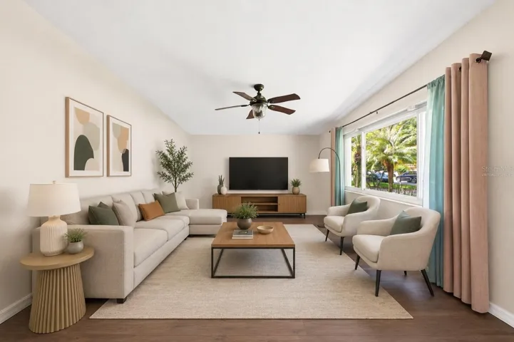 Virtually Staged Living room