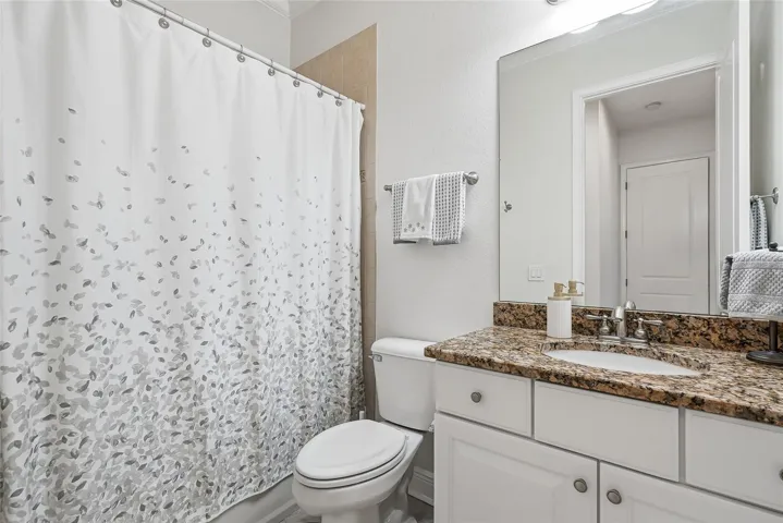 Full bathroom upstairs with shower/tub.