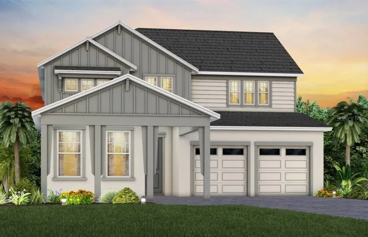 Exterior Design. Artistic rendering for this new construction home. Pictures are for illustrative purposes only. Elevations, colors and options may vary.