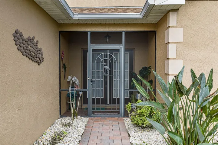 Screened front entry