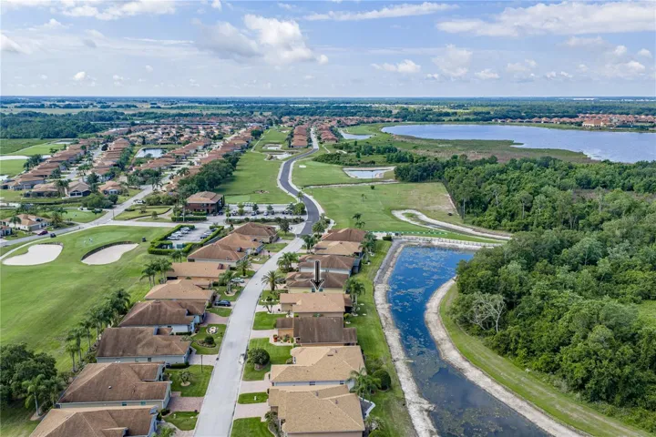 Neighborhood drone view