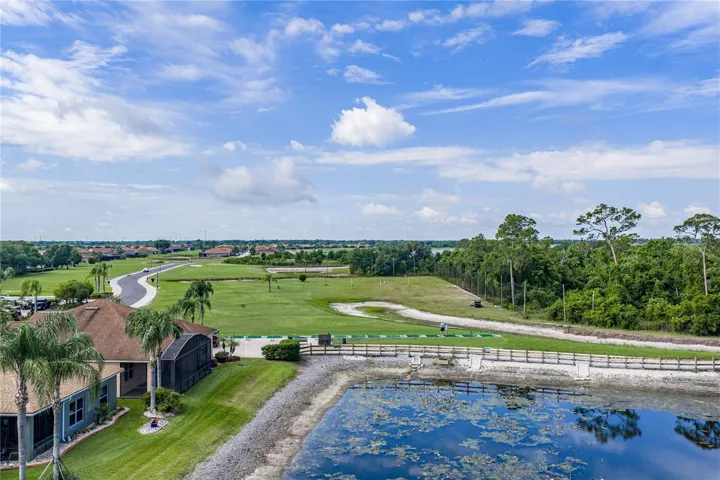 Pond behind house