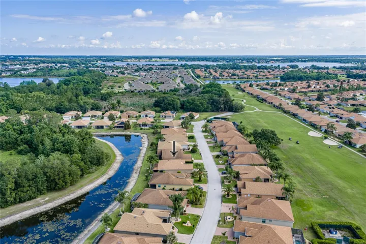 Neighborhood drone view