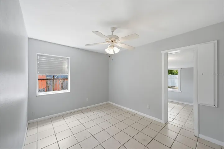 Middle bedroom with direct access to the back bedroom which could make a great office/nursery space