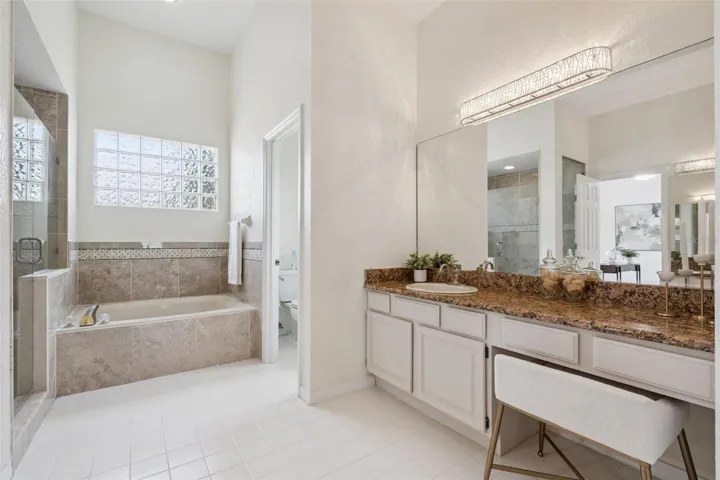 Primary Bathroom with dual vanities