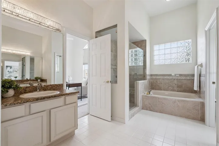 Primary Bathroom with dual vanities