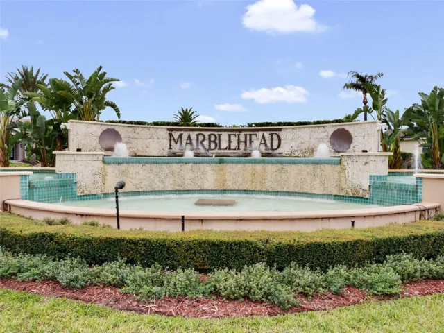 Marblehead Entrance with Water Fountain