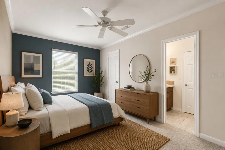 Virtually Staged 3rd Bedroom