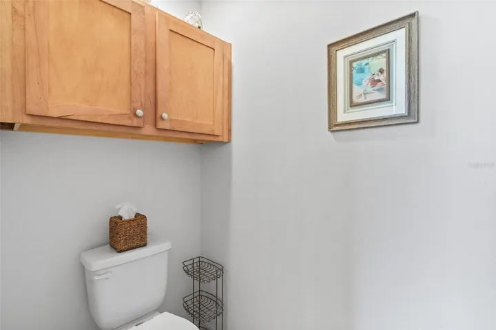 Separate water closet for privacy.