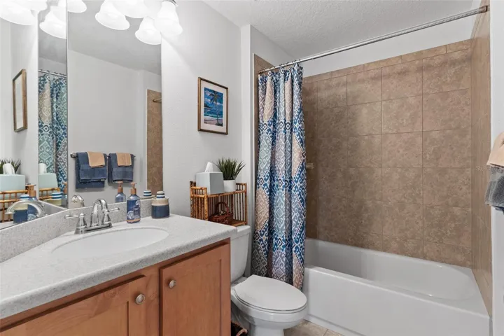 Stylish Guest Bath with raised vanity...
