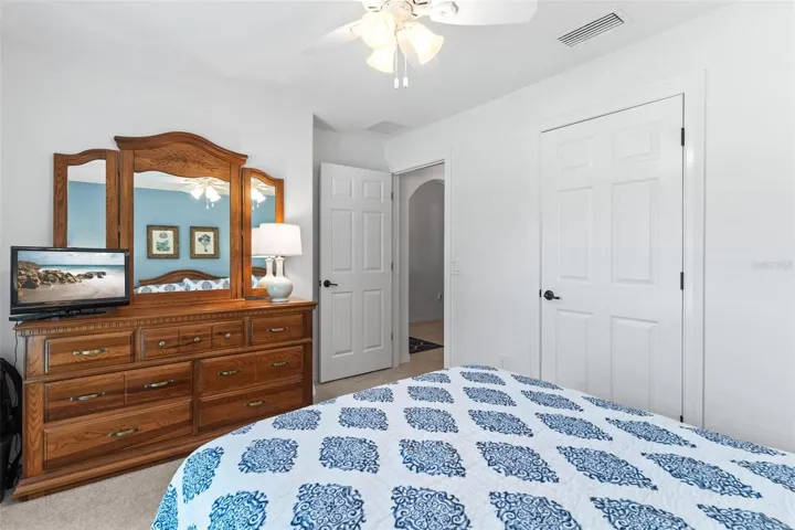 Bedroom 2 with wall closet.