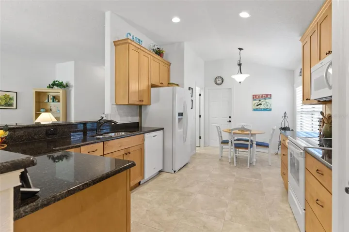 Oversized Gally kitchen designed to save steps...
