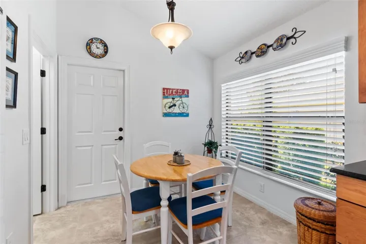 Dinette area lead to Garage.