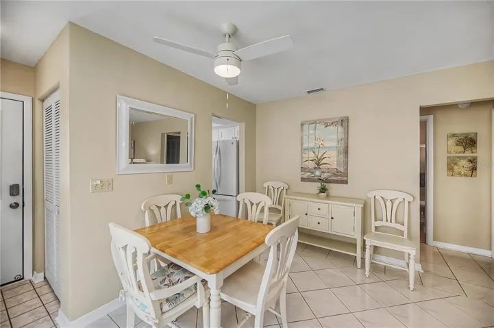 Pleasant dining area .