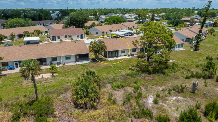 Aerial view of the rear of the unit.