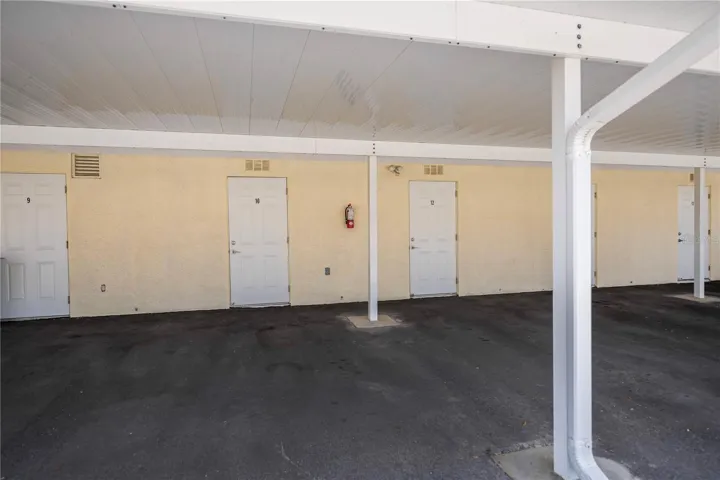 Carport for one car and storage unit