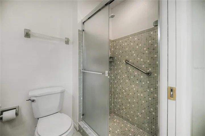 Walk in shower off the master bedroom.