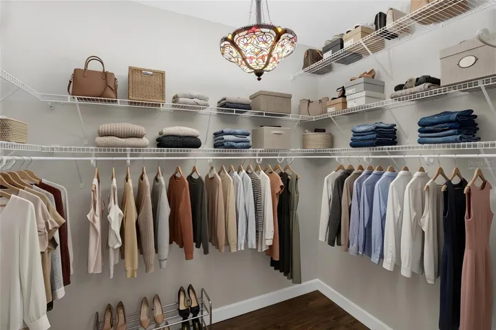 Primary Walk In Closet Virtually Staged