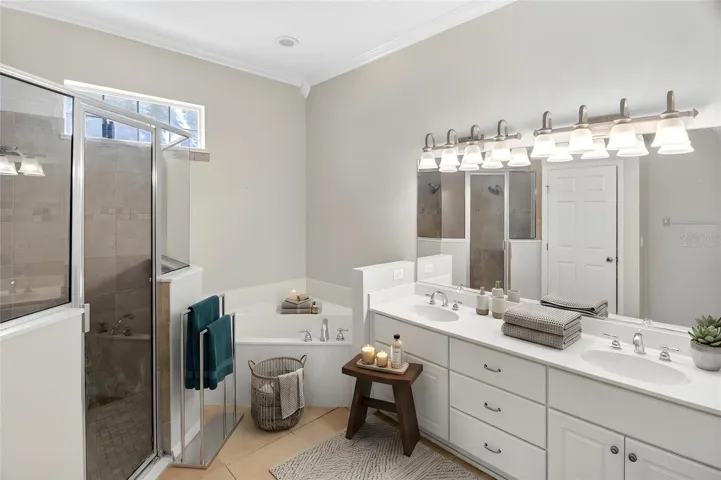 Primary Bathroom Virtually Staged