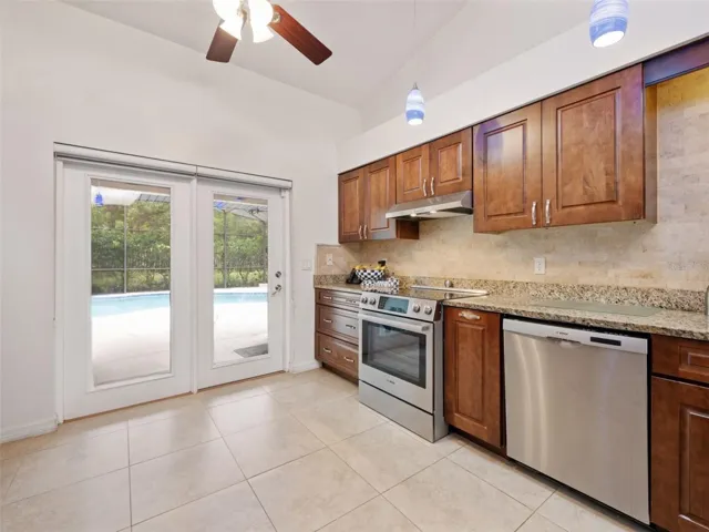 French doors give you access to the covered lanai.