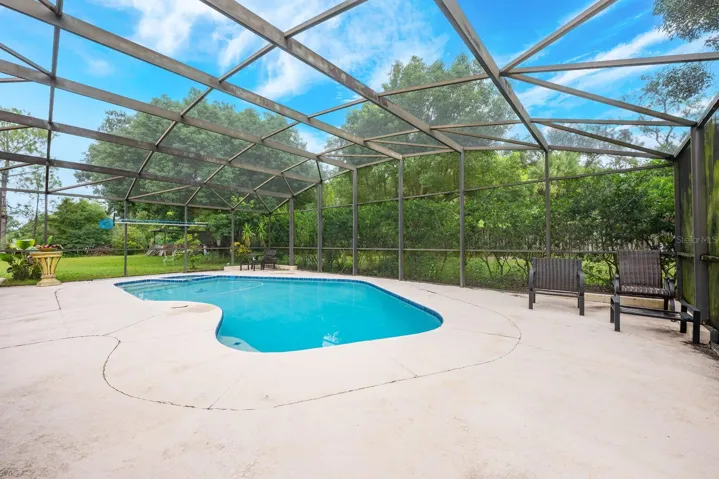 Screened pool/spa.