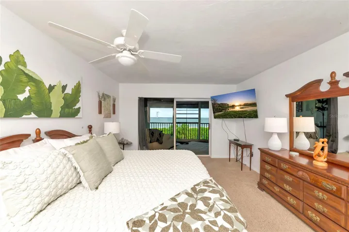 Primary Bedroom with a beautiful gulf view