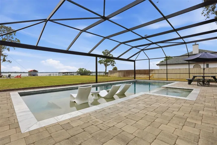 View of Lake Dora from Pool and Screened Lanai