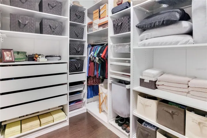 Primary Downstairs Custom Walk-In Closet
