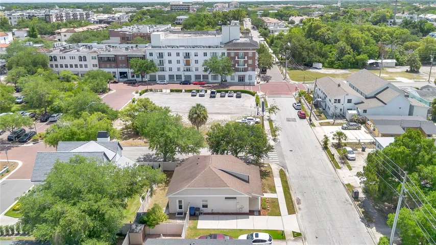 Aerial view facing east
