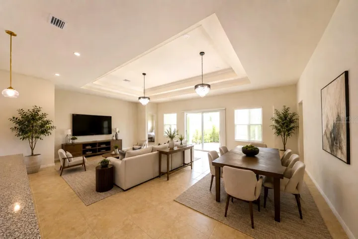 Living room /dining room Virtually Staged