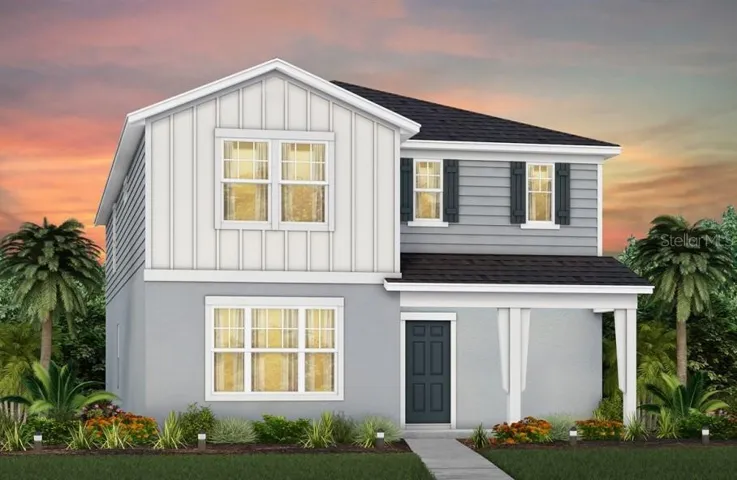 Exterior Design. Artistic rendering for this new construction home. Pictures are for illustrative purposes only. Elevations, colors and options may vary.
