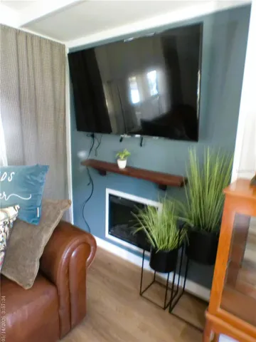 TV w/built in electric fireplace
