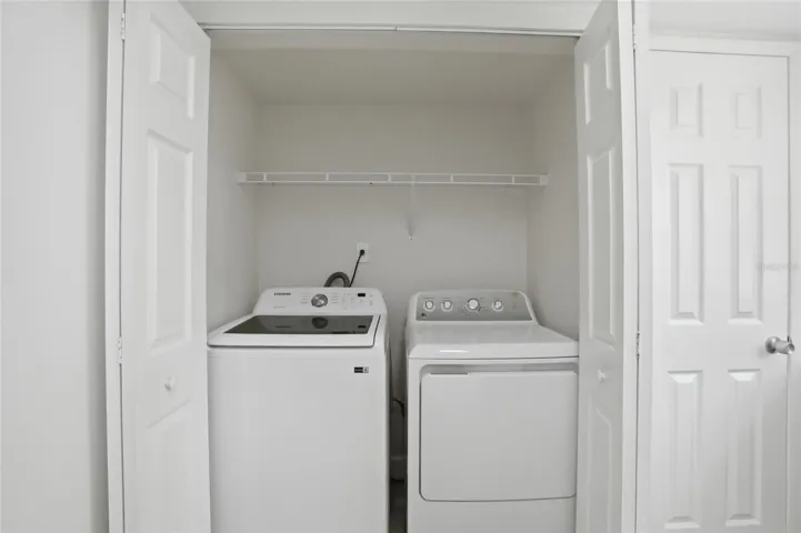 Washer and dryer ate kitchen